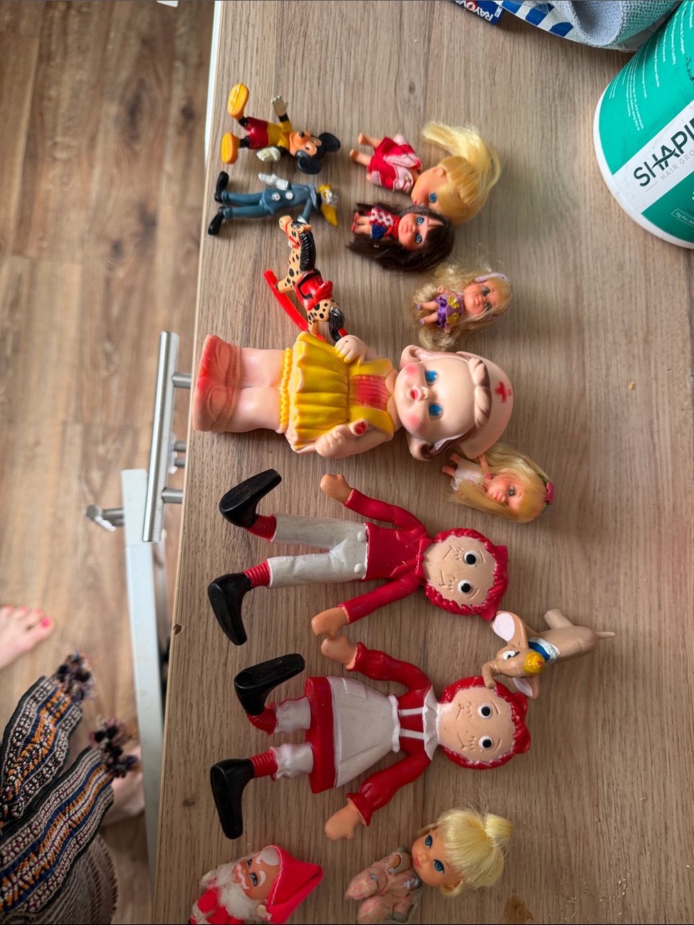 Vintage Assorted Kids Dolls & Figures - Red, Yellow, Blonde, Raggedy Ann & Andy